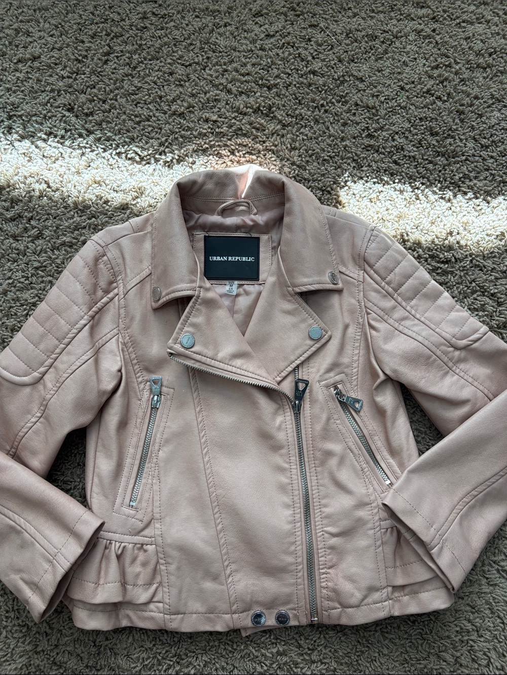 Urban Republic Women's Blush Pink Moto Jacket